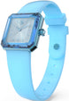 Swarovski Silicone Blue Watch
