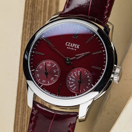 Czapek Watch Quai des Bergues Guilloche Ricochet Steel Rhubarb Red S Limited Edition