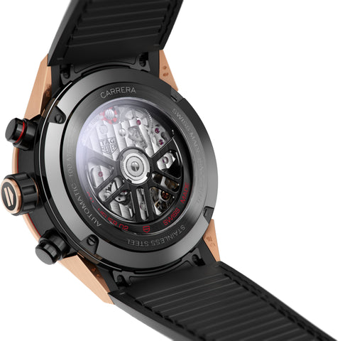 TAG Heuer Watch Carrera Automatic Chronograph Calibre Heuer 02 Rose Gold