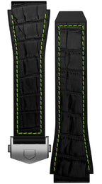 TAG Heuer Strap Connected 45 Rubber Black With Touch Of Lime