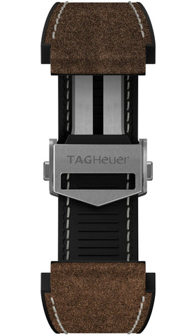TAG Heuer Strap Connected 45 Leather Rubber Brown No Buckle BT6238
