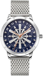 Thomas Sabo Watch Snowflakes 3D Optics Blue Silver Ladies WA0390-201-209-33 MM