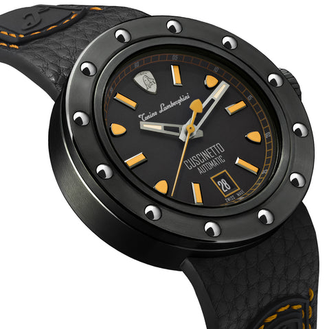Tonino Lamborghini Watch Cuscinetto Black Orange