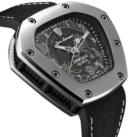 Tonino Lamborghini Watch Spyderleggero Skeleton Titanium Black