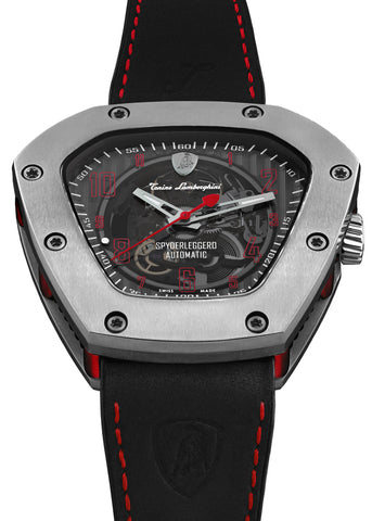 Tonino Lamborghini Watch Spyderleggero Skeleton Titanium Red