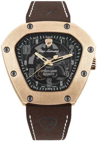 Tonino Lamborghini Watch Spyderleggero Skeleton Rose Gold TLF-T06-5