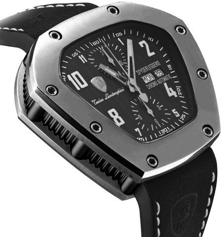 Tonino Lamborghini Watch Spyderleggero Chrono Titanium Black
