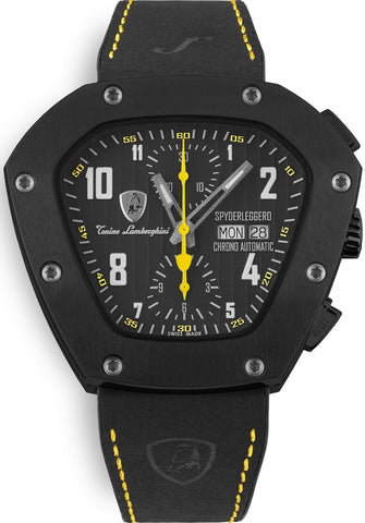 Tonino Lamborghini Watch Spyderleggero Chrono Black Yellow TLF-T07-3