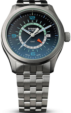 Traser H3 Watch Classic Aurora GMT Blue Bracelet