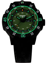 Traser H3 P99 Q Green Rubber Watch