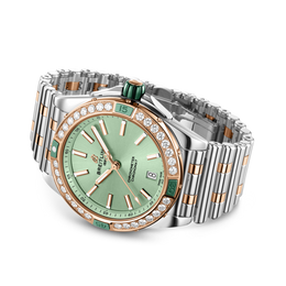 Breitling Super Chronomat Automatic 38 Mint Green Bracelet Watch