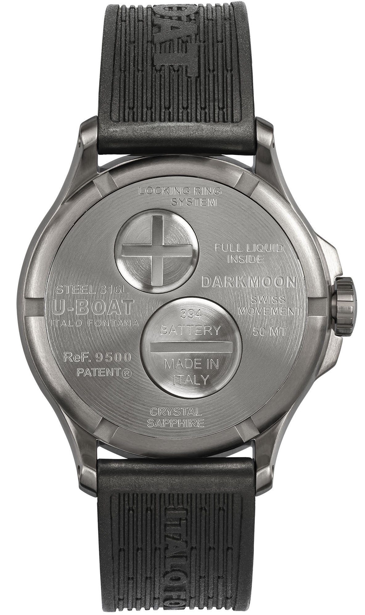 UBoat Darkmoon 40mm Red SS Soleil D 9500 Watch Jura Watches