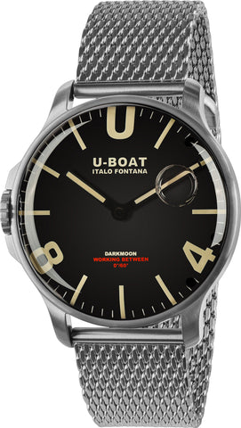 U-Boat Watch Darkmoon Black SS Bracelet 8463/MT