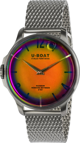 U-Boat Watch Rainbow 44 Orange SS Bracelet 8469/MT