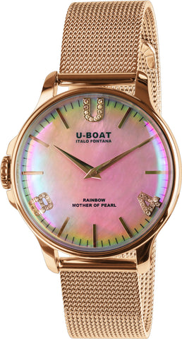 U-Boat Watch Rainbow 38 Pink IPG Bracelet 8473/MT