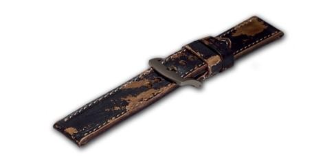 U-Boat Strap 6965 SS 23/22 Aged Leather Black Brown Buckle