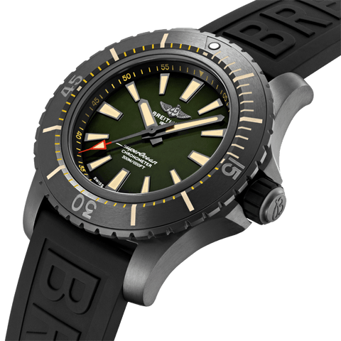 Breitling Watch Superocean Automatic 48 Black Titanium Green