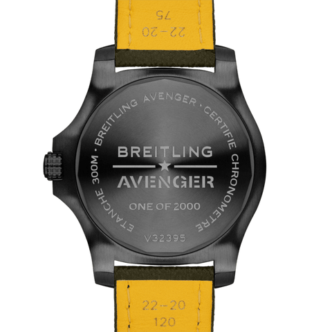 Breitling Watch Avenger Automatic GMT 45 Night Mission Leather Tang Type Limited Edition