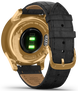 Garmin Watch Vivomove Luxe Gold PVD Black Embossed Leather