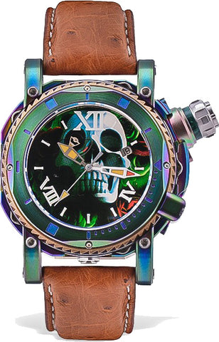 Visconti Watch Sport Dive Skull & Roses Blue Yellow KW53-01