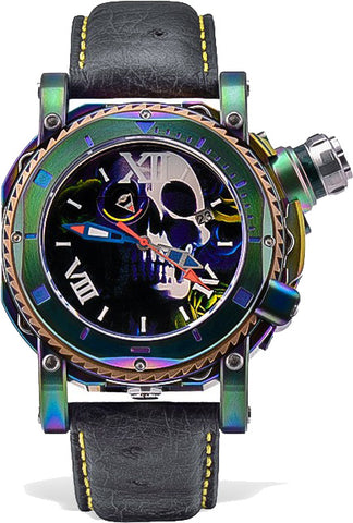 Visconti Watch Sport Dive Skull & Roses Red Green KW53-02