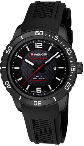 Wenger Watch Roadster Black Night Date PVD 10851124