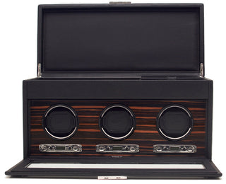 WOLF Watch Winder Roadster Triple Storage And Travel Case