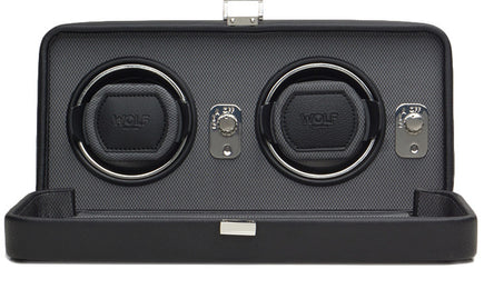 Wolf Watch Winder Windsor Double With Cover Black