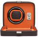 WOLF Watch Winder Windsor Single With Cover Brown/Orange D