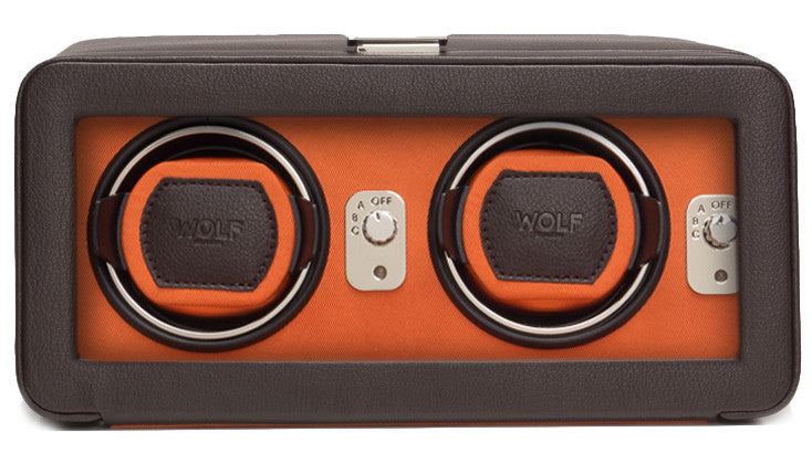 Wolf Windsor Double Winder With Cover Brown/Orange