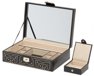 Wolf Marrakesh Flat Jewellery Box Black 308302