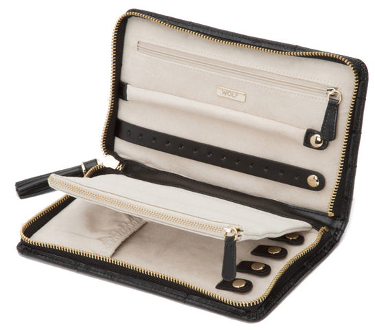 WOLF Jewellery Case Caroline Portfolio Black