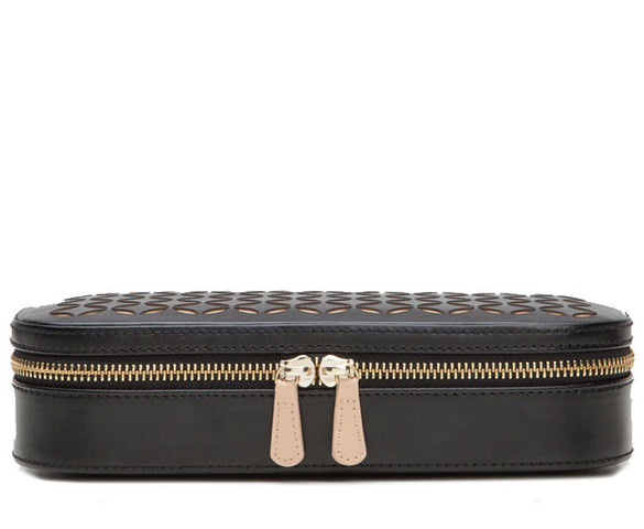 Wolf Chloe Zip Jewellery Case Black 301202