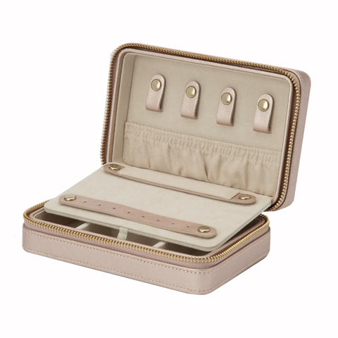 WOLF Jewellery Case Palermo Zip Rose Gold