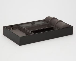 WOLF Valet Tray With Cuff Blake Black Grey