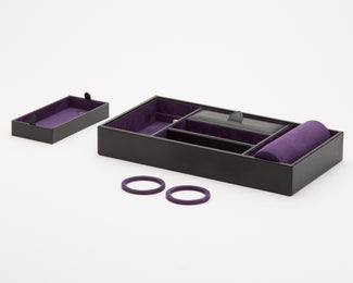 WOLF Valet Tray With Cuff Blake Black Purple