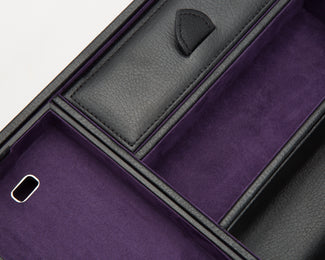 WOLF Valet Tray With Cuff Blake Black Purple