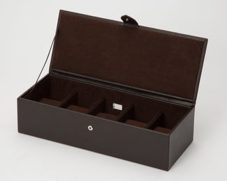 WOLF Watch Box Blake 5 Piece Brown