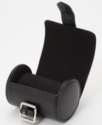 Wolf Watch Roll Exotic Single Black 462720