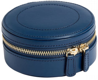 WOLF Jewellery Case Sophia Round Zip Case Indigo