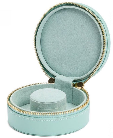 WOLF Jewellery Case Sophia Round Zip Case Jade 392330