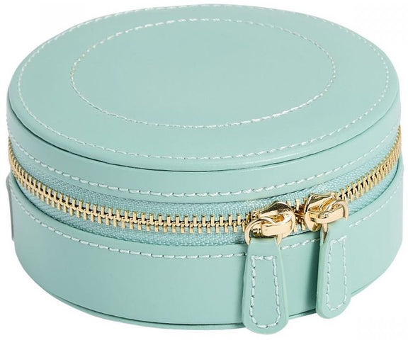 WOLF Jewellery Case Sophia Round Zip Case Jade