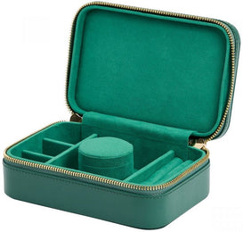 WOLF Jewellery Case Sophia Zip Case Forest Green 392212
