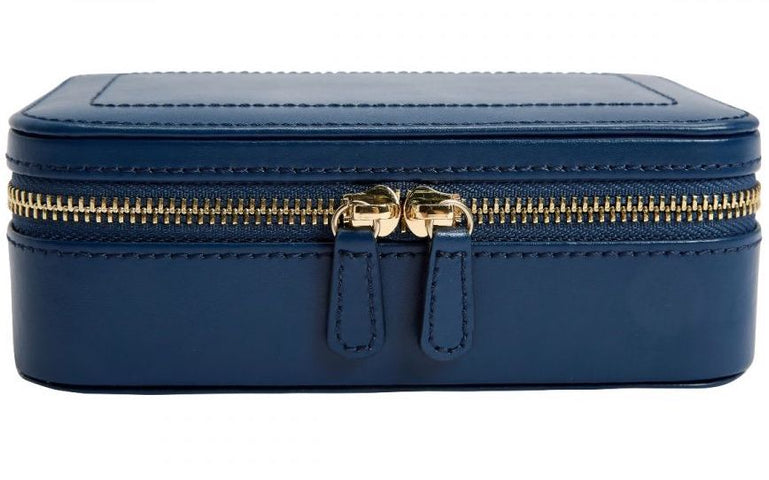 WOLF Jewellery Case Sophia Zip Case Indigo