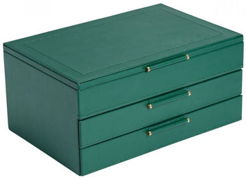 WOLF Jewellery Box Sophia With Drawers Forest Green
