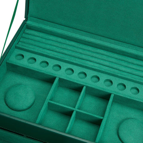 WOLF Jewellery Box Sophia With Drawers Forest Green