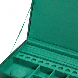 WOLF Jewellery Box Sophia With Drawers Forest Green