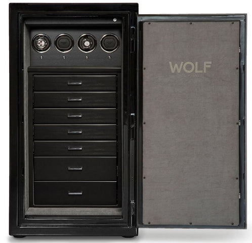 WOLF Watch Safe Atlas 4 Piece Onyx 490464