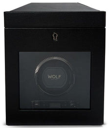 WOLF Watch Winder British Racing Black Single Storage
