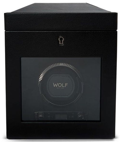 WOLF Watch Winder British Racing Black Single Storage